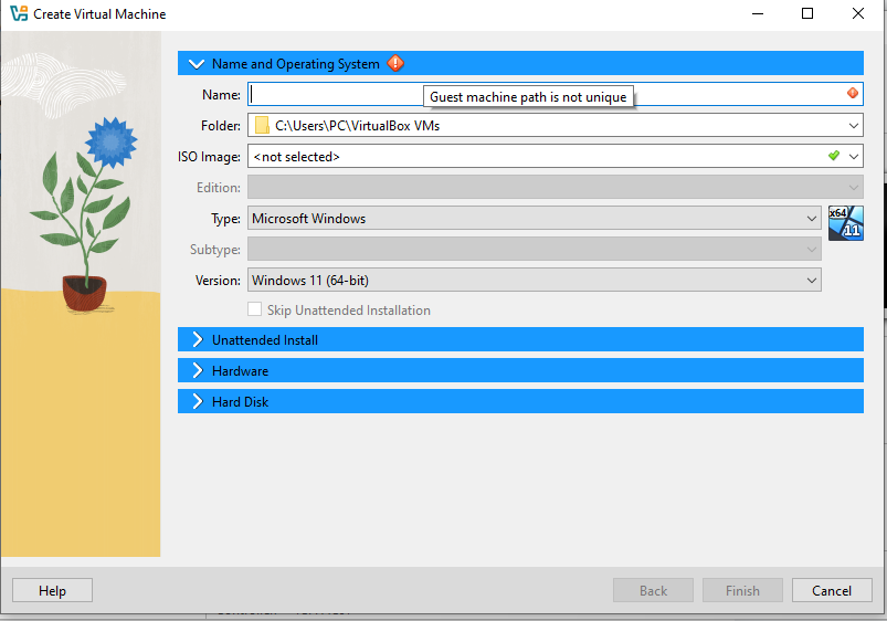 การตั้งค่าเครื่องเสมือนใน VirtualBox