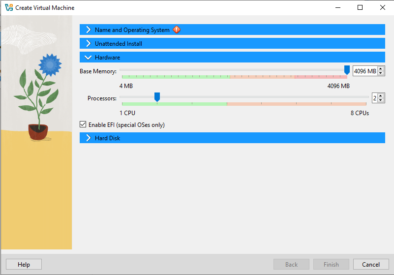 การตั้งค่าเครื่องเสมือนใน VirtualBox